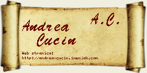 Andrea Cucin vizit kartica